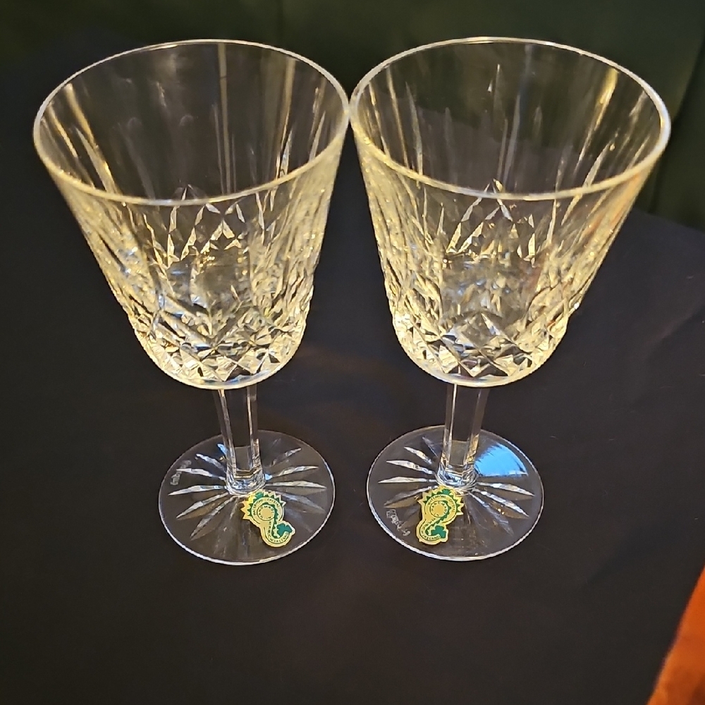 Waterford White Crystal Wine Glasses Elegant Dining Drinkware